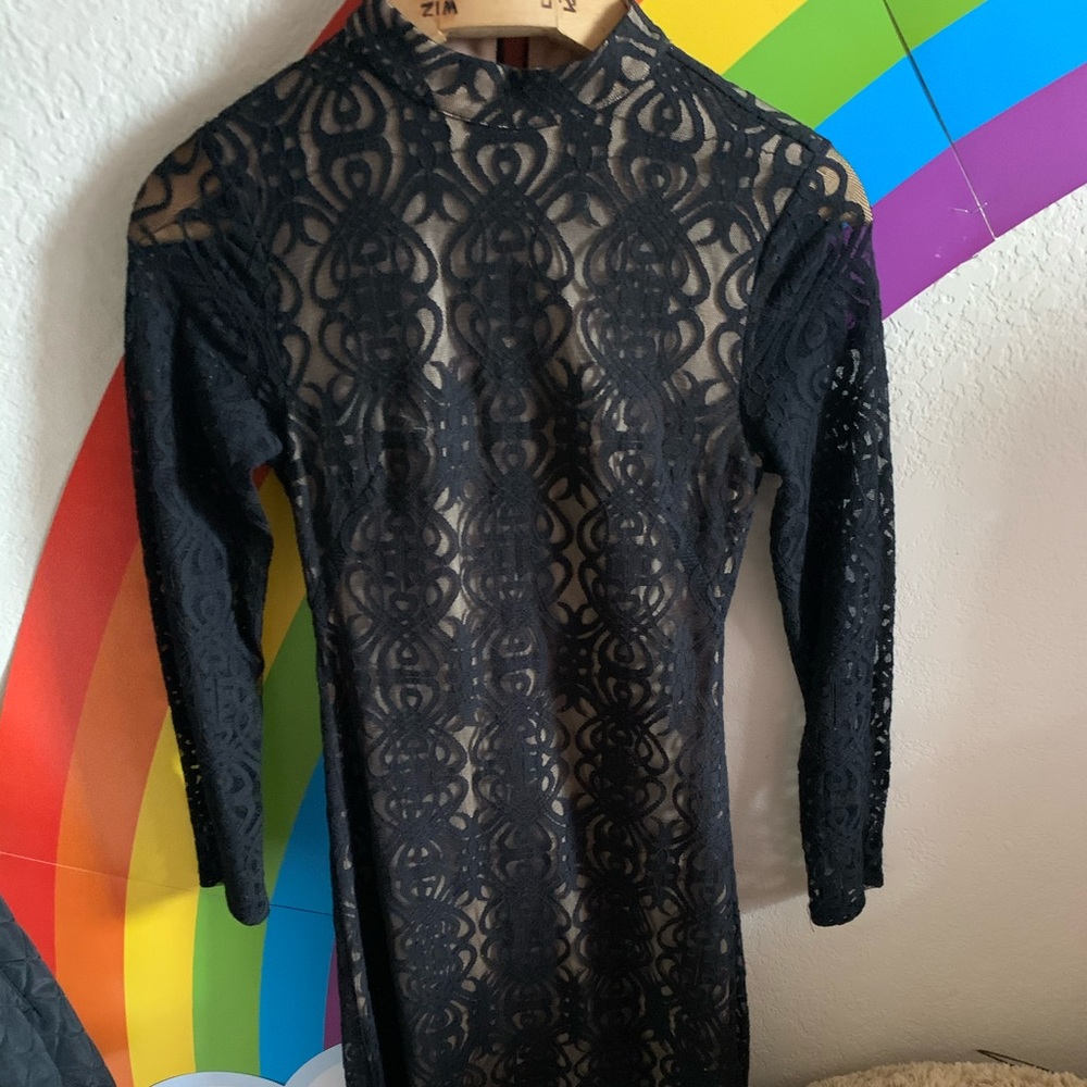 Forever 21 black lace full dress